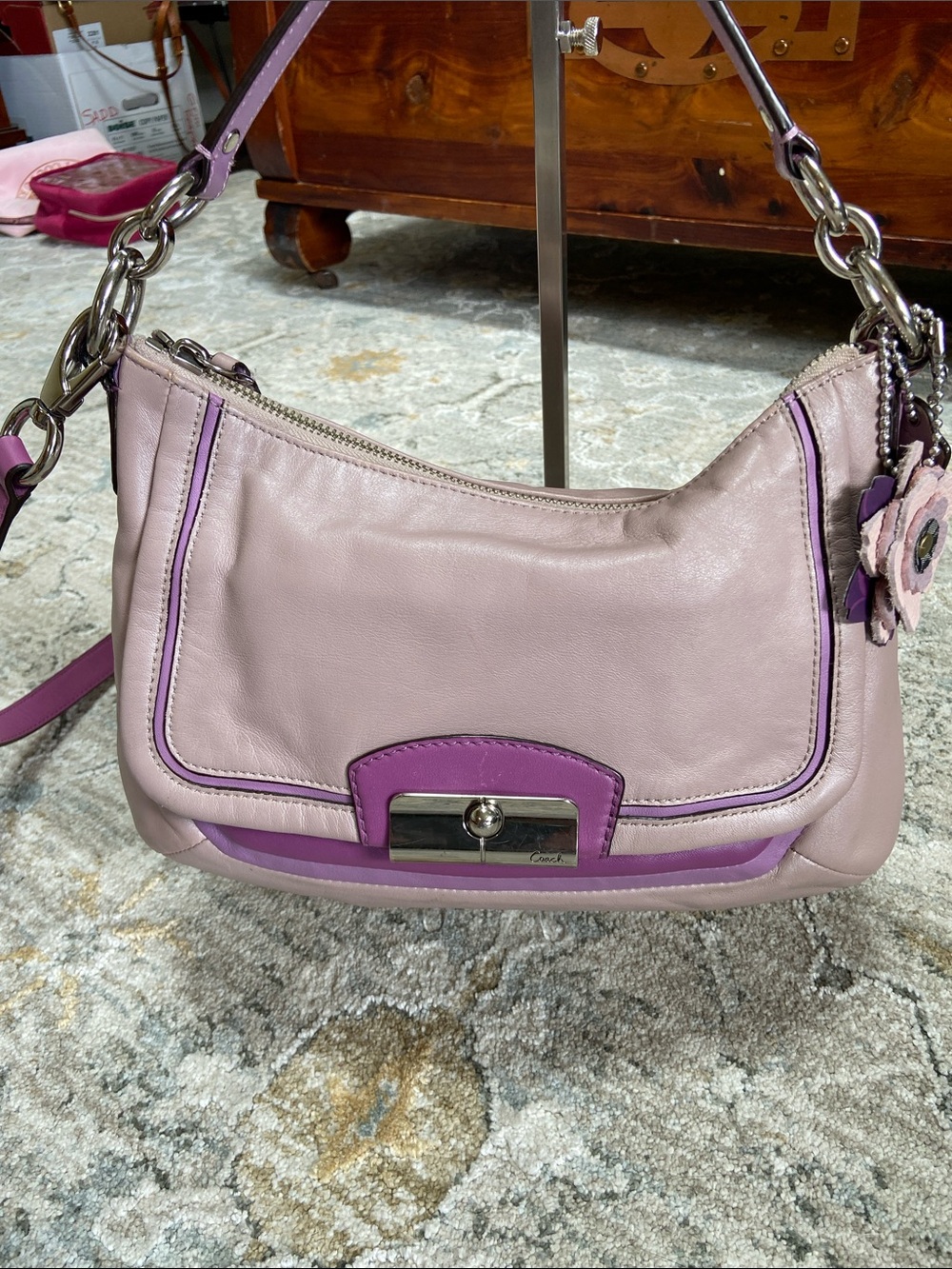 Coach 2013 Kristen Spectator Purple and Violet Crossbody-Shoulder Bag